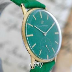 Original Gents Girard Perregaux Gold Plated Manual Wind Vintage Nice Green Dial