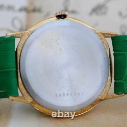 Original Gents Girard Perregaux Gold Plated Manual Wind Vintage Nice Green Dial