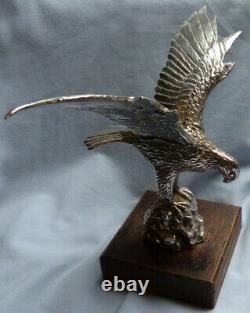 Original Large C. 1930's/40's Silver-plated Eagle Car Mascot