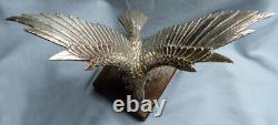 Original Large C. 1930's/40's Silver-plated Eagle Car Mascot