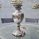 Original Large Fancy Victorian Walker & Hall Silver Plated Oil Lamp & Burner