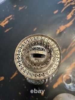 Original Large Fancy Victorian Walker & Hall Silver Plated Oil Lamp & Burner