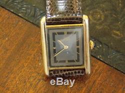 Original Must de Cartier 18ct Gold Plated on Solid Silver Tank Watch