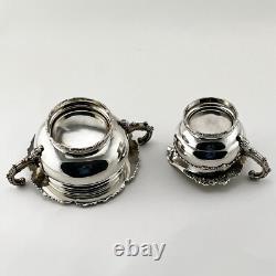 Original Old Sheffield Plate Antique Sugar Bowl and Cream Jug Sheffield c. 1830