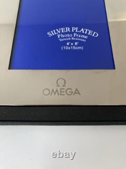 Original Omega Watch Silver plated photo frame 4 x 6 with Swarosvki crystal
