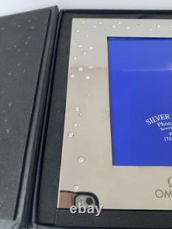 Original Omega Watch Silver plated photo frame 4 x 6 with Swarosvki crystal