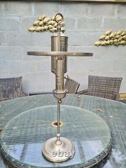Original Plank Silver or Nickel Plated Brass Student Lamp adjustable height