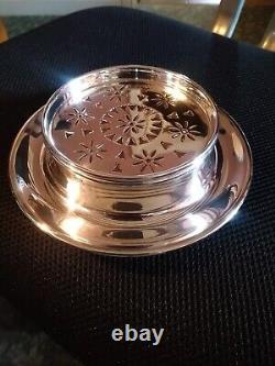 Original Shaw Savill Line silver plate butter dish