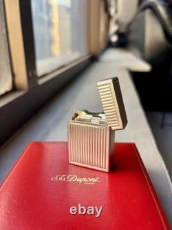 Original St DuPont Premium Lighter original silver plated vintage