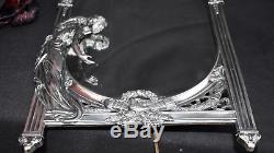 Original Superb WMF Art Nouveau Silver Plated Easel Mirror Maiden & Dove c1900's