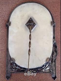 Original Superb WMF Art Nouveau Silver Plated Easel Mirror Maiden & Dove c1900's