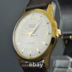 Original Swiss New Old Stock Vintage Watch Nice Dial Gold Plated Manual Wind