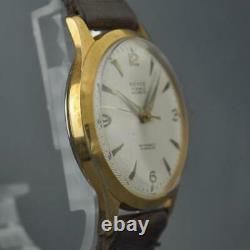 Original Swiss New Old Stock Vintage Watch Nice Dial Gold Plated Manual Wind