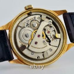 Original Swiss New Old Stock Vintage Watch Nice Dial Gold Plated Manual Wind