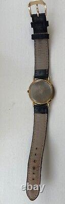 Original Vintage Gold Plated Gucci 3000M Black Leather Watch, Fully Working