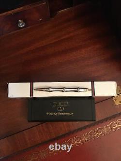 Original Vintage Gucci Bamboo Pen, Hallmarked 925 Silver/Gold Plated-Gucci Italy