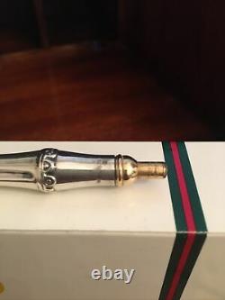 Original Vintage Gucci Bamboo Pen, Hallmarked 925 Silver/Gold Plated-Gucci Italy