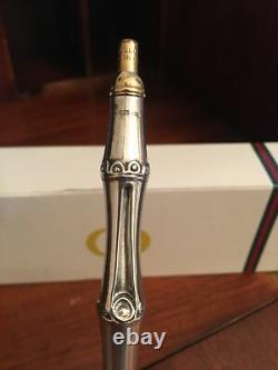 Original Vintage Gucci Bamboo Pen, Hallmarked 925 Silver/Gold Plated-Gucci Italy