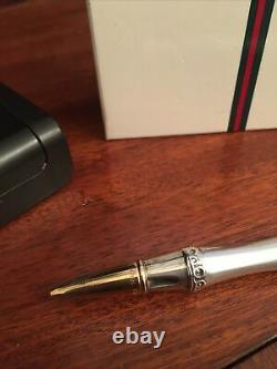 Original Vintage Gucci Bamboo Pen, Hallmarked 925 Silver/Gold Plated-Gucci Italy