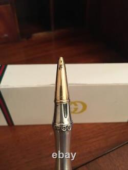 Original Vintage Gucci Bamboo Pen, Hallmarked 925 Silver/Gold Plated-Gucci Italy