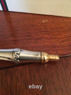 Original Vintage Gucci Bamboo Pen, Hallmarked 925 Silver/Gold Plated-Gucci Italy