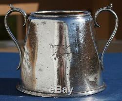 Original WHITE STAR LINE RMS TEUTONIC / MAJESTIC Era Silver-Plated Sugar Bowl Lg