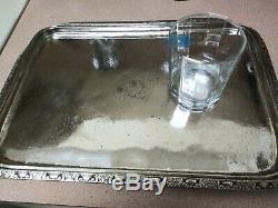 Original Waldorf Astoria Art Deco Silver solder Serving Tray marked in the back