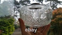 Original silver plated cut glass duplex Oil Lamp etched Shade burner base font