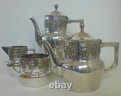 Orivit Art Nouveau silver plated tea set