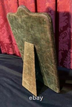 Ornate Antique Victorian Easel Back Silver Plate Vanity Mirror Frame