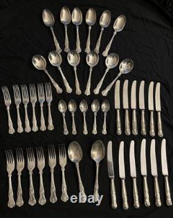 Osbourne A1 Silver Plated Sheffield Cutlery Set 43 PCS Kings Pattern