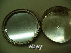 PILL BOX VINTAGE HANDMADE COPPER SILVER PLATE BOX & MOTHER OF PEARL 1950s
