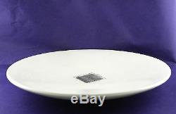 Packard's Preston Duwyenie Pottery White Plate with Sterling Silver 7.5x7.5