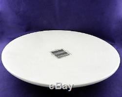Packard's Preston Duwyenie Pottery White Plate with Sterling Silver 7.5x7.5