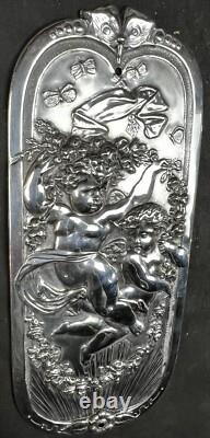 Pair Of Antique English Silver Victorian Push Plates. Circa 1842 1843