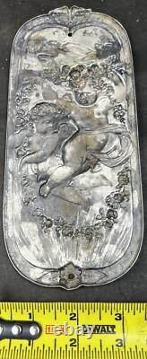 Pair Of Antique English Silver Victorian Push Plates. Circa 1842 1843