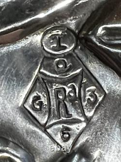 Pair Of Antique English Silver Victorian Push Plates. Circa 1842 1843