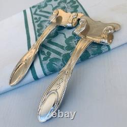 Pair Of Rare Art Nouveau Antique Silver Plate Dish Holders Silver Service 1900s