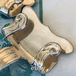 Pair Of Rare Art Nouveau Antique Silver Plate Dish Holders Silver Service 1900s