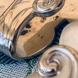 Pair Of Rare Art Nouveau Antique Silver Plate Dish Holders Silver Service 1900s