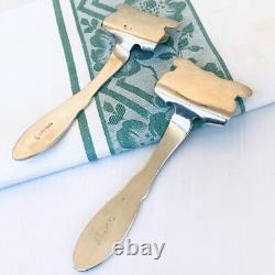 Pair Of Rare Art Nouveau Antique Silver Plate Dish Holders Silver Service 1900s