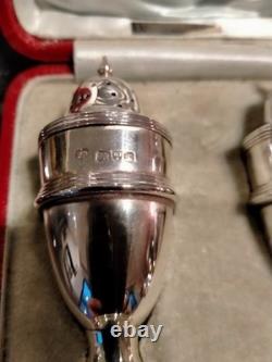 Pair Of Silver Peppers (Hallmarked Chester 1912) In Original Presentation Box