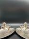 Pair Vintage 1960's Seba Silver Plate, Ring, Trinket, Jewelry, Dish-Standing Hot