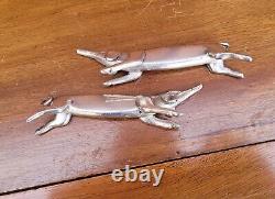 Pair WMF German pig boar Hunt Silver Plated Knife Rests Circa 1910 Art Nouveau