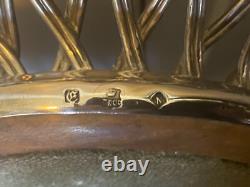 Pair of Antique Silver Plated Wine Bottle Coasters by Elkington 1852 & 1854