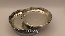 Pair of Antique Solid 800-Silver Plates/Coasters. Made in Germany