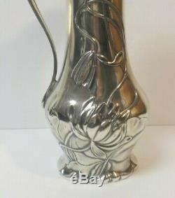 Pairpoint Mfg. Quadruple Silver Plate Art Nouveau 13.5 Ewer, Nude Female