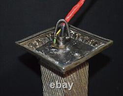 Pendant light antique Edwardian silver plate rare vintage lighting Opaline shade