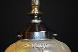 Pendant light antique Edwardian silver plate rare vintage lighting Opaline shade