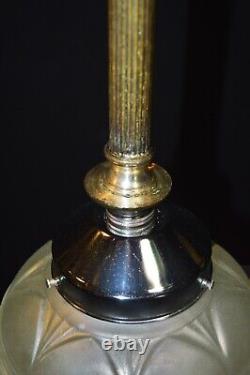 Pendant light antique Edwardian silver plate rare vintage lighting Opaline shade